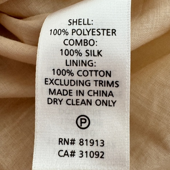 FROCK Anthropologie BEIGE SHEATH KNEE LENGTH SLEEVELESS DRESS - Picture 8 of 11